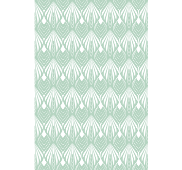 Wallpaper office pastel green leaves pattern - TenStickers