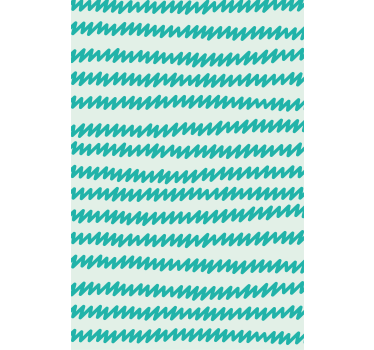 Aquamarine and white zig zag wallpaper office - TenStickers