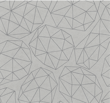 Bathroom wallpaper gemstone silver gloss - TenStickers