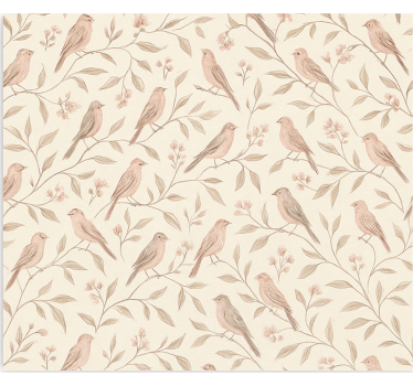 Wallpaper teenage bedroom vintage bird trail - TenStickers