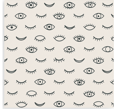 Wallpaper teenage bedroom eyelash eye design - TenStickers