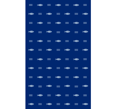 Bathroom wallpaper fish patterned bathmat - TenStickers