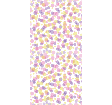 Bathroom wallpaper pink bubbles design - TenStickers