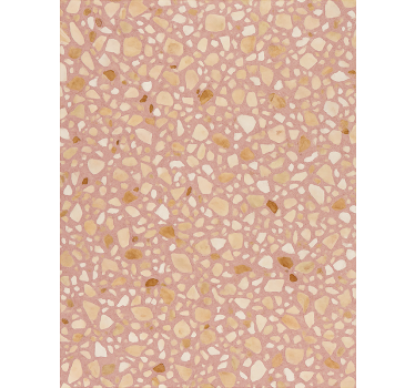 Stone effect wallpaper rose earth terrazzo - TenStickers