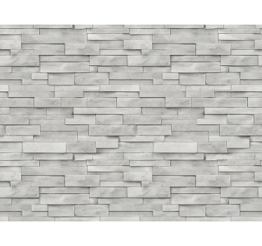 Stone effect wallpaper grey slate ledge stone - TenStickers