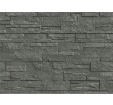 Stone effect wallpaper charcoal ledge stone - TenStickers