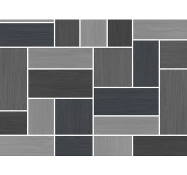 Wood effect wallpaper in grey wooden panels - TenStickers