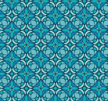 Blue pattern bathroom wallpaper - TenStickers