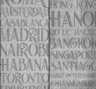 Concrete Cities Letter Wallpaper - TenStickers