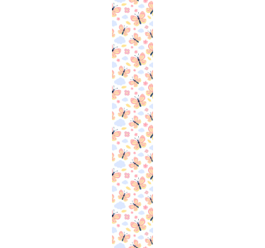 Butterflies with white background bedroom wallpaper - TenStickers
