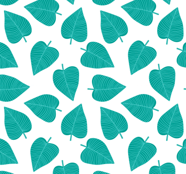 Bathroom wallpaper green palm leaves - TenStickers