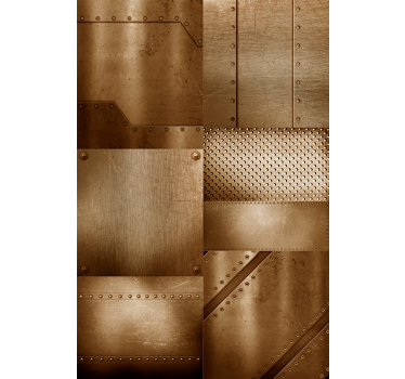 Wallpaper brass mosaic - TenStickers