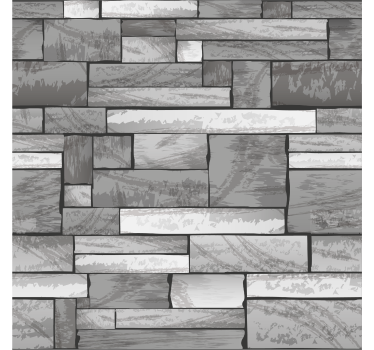 Stone gray pattern Brick effect wallpaper - TenStickers
