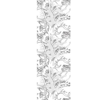 Dark tree branches palm tree wallpaper - TenStickers