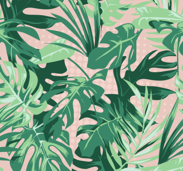 Different green leaves leaves wallpaper - TenStickers