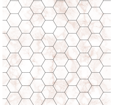 Marble hexagon tiles  Effect Wallpaper - TenStickers