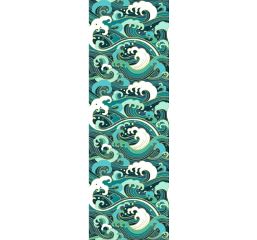 Storm waves pattern Bedroom Wallpaper - TenStickers