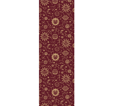 Red star pattern Wallpaper - TenStickers
