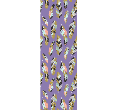 Wallpaper teenage bedroom feathered designs - TenStickers