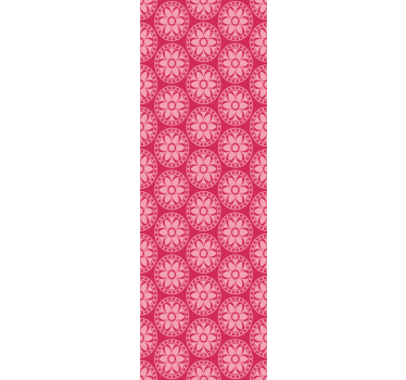 Geometric Floral Motif pink wallpaper - TenStickers