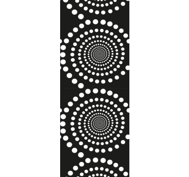 Wallpaper teenage bedroom concentric dots design - TenStickers