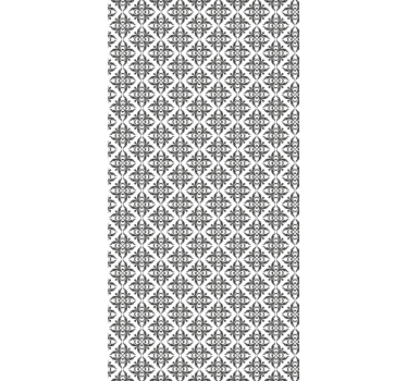Black tile pattern tile effect wallpaper - TenStickers