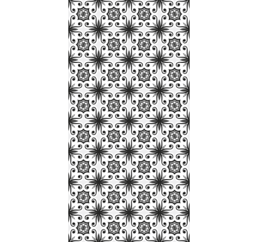 Vintage black tile effect wallpaper - TenStickers