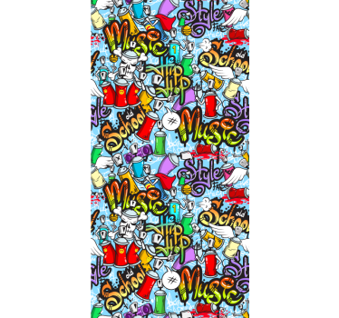 Colourful graffiti wall tags Wallpaper paintings - TenStickers