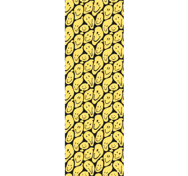 Smiling Faces Pattern contemporary wallpaper - TenStickers