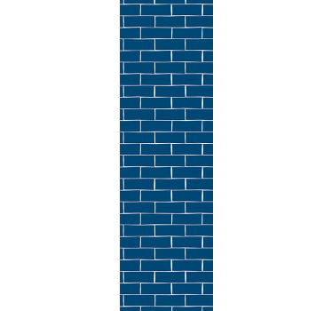 Blue Brick Brick effect wallpaper - TenStickers