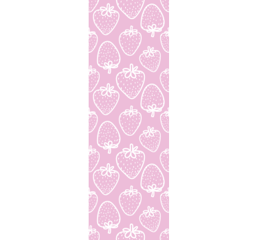 Polka Dot Strawberries pink wallpaper - TenStickers