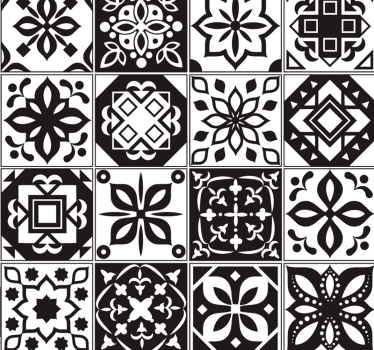 Arabesque - Black & White Vintage Wallpaper - TenStickers