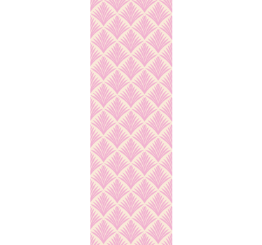 Ornamental Leaves pink wallpaper - TenStickers