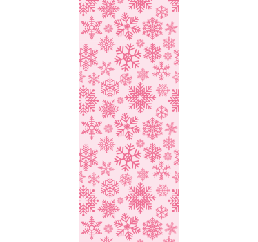 Pink Snowflake Pattern holiday christmas wallpaper - TenStickers
