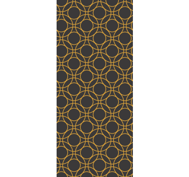 Circle Pattern Design bathroom wallpaper - TenStickers