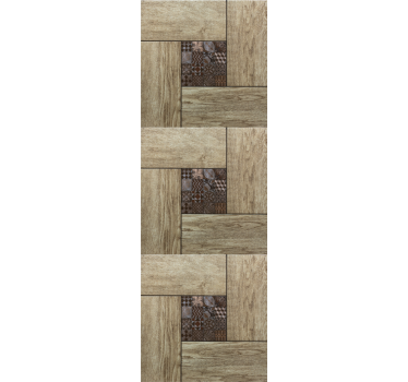 Faux Wood Panels wood effect wallpaper - TenStickers