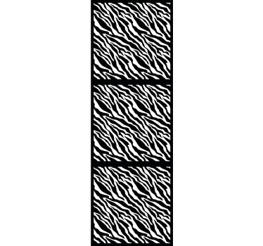 Zebra Patterned Tiles bathroom wallpaper - TenStickers