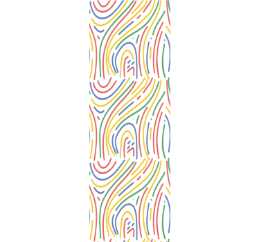 Colorful curvy lines wallpaper office - TenStickers
