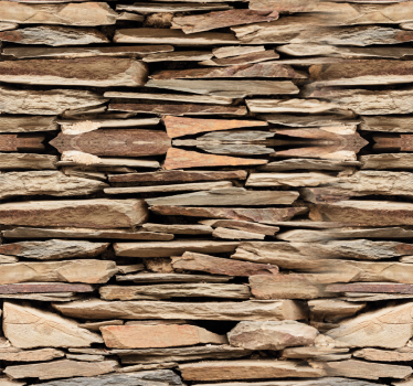 3D rustic stones pattern Stone effect wallpaper - TenStickers