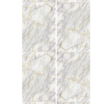 Realistic gray gold  marble effect wallpaper - TenStickers
