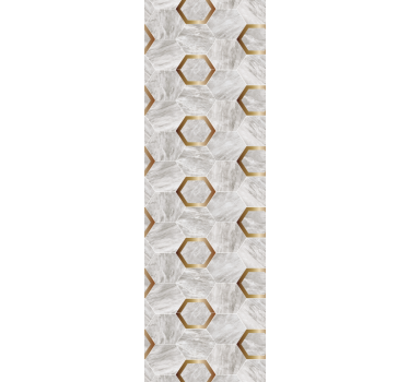 Hexagon Pattern Design marble effect wallpaper - TenStickers
