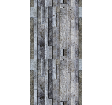 Elegant grey motif stone effect wallpaper - TenStickers