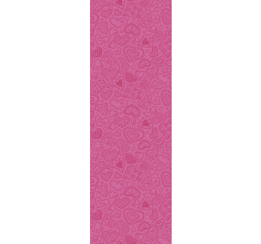 Charming heart shapes pink wallpaper - TenStickers