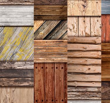 Rustic style living room wallpaper - TenStickers