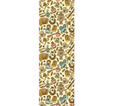 Russian elements pattern Childrens Wallpaper - TenStickers