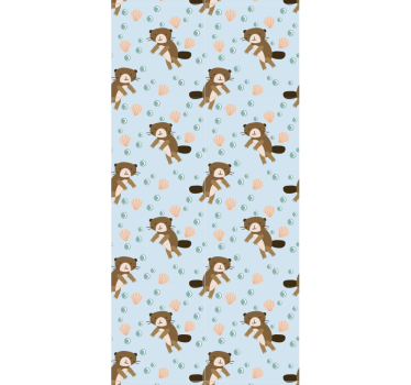 Beaver pattern Teenage Bedroom Wallpaper - TenStickers