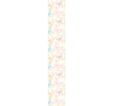 Bathroom wallpaper multicolored butterfly - TenStickers