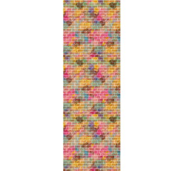 Colorful Brick Mosaic bricks wallpaper - TenStickers