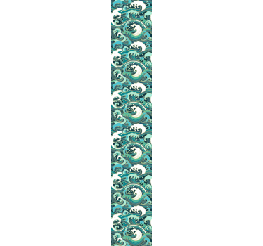 Storm waves pattern Bedroom Wallpaper - TenStickers