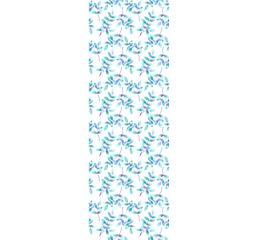 Flowers on light branches blue Floral Wallpaper - TenStickers